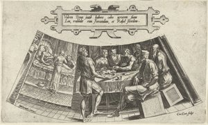 El matrimonio de Jacob y Lea y el nacimiento de su primer hijo La historia de Jacob (título de la serie) de Cornelis Cort