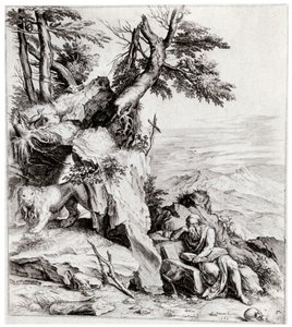 Paisaje con San Jerónimo, siglo XVI, 1937 de Cornelis Cort