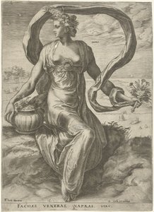 Napaea Diosas y ninfas (título de la serie) de Cornelis Cort