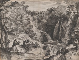 San Francisco recibe los estigmas, 1567 de Cornelis Cort