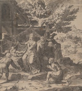 La Adoración de los Pastores, 1569 de Cornelis Cort