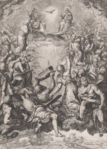La Adoración de la Trinidad, 1566 de Cornelis Cort