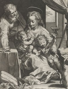 La Sagrada Familia, 1577 de Cornelis Cort