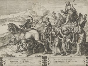 El Triunfo de la Humildad, del Ciclo de las Vicisitudes de los Asuntos Humanos, lámina 7, 1564 de Cornelis Cort