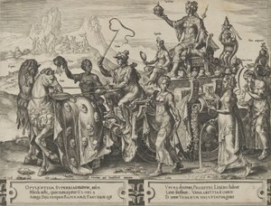 El triunfo de las riquezas, del ciclo de las vicisitudes de los asuntos humanos, placa 2, 1564 de Cornelis Cort