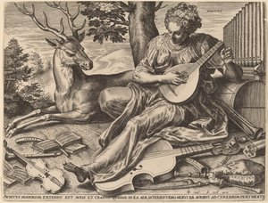 Auditus de Cornelis Cort after Frans Floris I