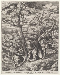 El asesinato de San Pedro Mártir de Cornelis Cort, after Titian