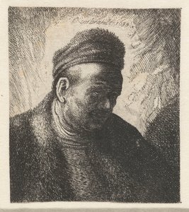 Hombre sin barba con capa y gorro de piel: busto de Cornelis Danckerts (I) (workshop of)
