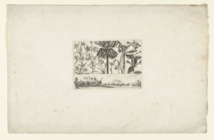 Fila de flores sobre el paisaje Flores y paisajes (título de la serie) de Cornelis Danckerts (I)
