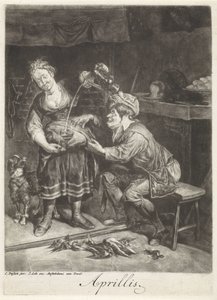 Abril Aprillis (título sobre el objeto) Los doce meses del año, Les XII Mois de l