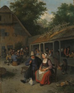 Posada en el campo de Cornelis Dusart