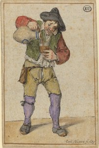 Campesino Llenando un Vaso