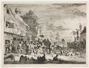 Fiesta del pueblo de Cornelis Dusart
