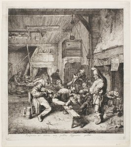 Violinista sentado en la posada