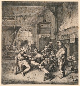 Violinista sentado en la posada