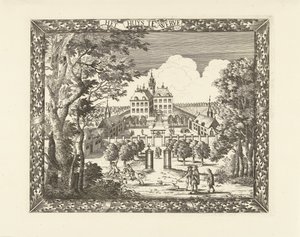 Vista de Huis te Werve en Voorburg Het Huys te Werve (título sobre objeto)