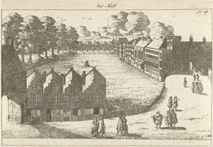 Vista del Buitenhof el Hoff (título sobre el objeto) de Cornelis Elandts