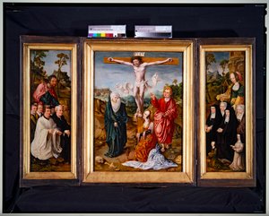 Tríptico de la Crucifixión (panel, central) de Cornelis Engelbrechtsen