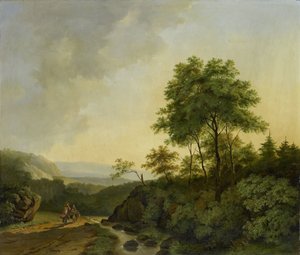 Vista en las montañas del Harz de Cornelis François Roos