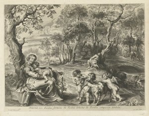 Descanso en la Huida a Egipto de Cornelis Galle (I) (possibly)
