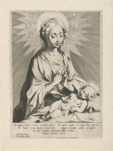 María adora al niño Jesús de Cornelis Galle (I)