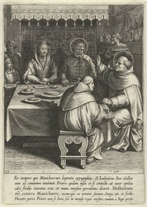 Tomás en la corte del rey Luis de Francia La vida de Santo Tomás de Aquino (título de la serie) de Cornelis Galle (I)