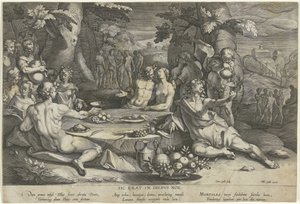 Vida pecaminosa en los días de Noé Sic erat in diebus Noe (título sobre objeto) de Cornelis Galle (I)