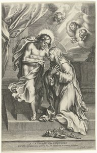 Cristo y Santa Catalina de Siena