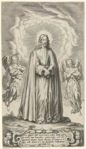 Cristo con dos ángeles de Cornelis Galle (II)