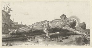 Cristo crucificado en el suelo de Cornelis Galle (II)