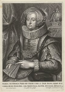Retrato de María Ana de Austria, esposa del emperador Fernando III de Cornelis Galle (II)