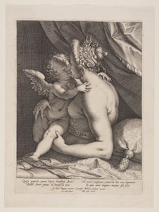 Venus y Cupido de Cornelis Galle I