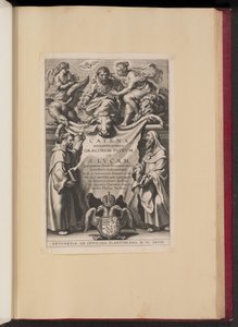 Página de título para Balthasar Cordier, Catena Sexaginta Qvinqve Graecorvm Patrvm en S. Lvcam de Cornelis Galle I after Sir Peter Paul Rubens