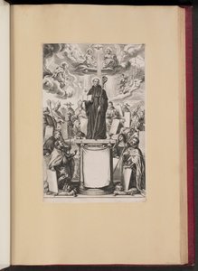 Página de título para S. Benedictvs Illvstratvs de Dommo Benedicto Haeftano de Cornelis Galle I after Sir Peter Paul Rubens