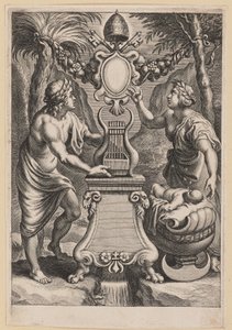 Página de título para M.C. Sarbievski, Lyricorum Libri IV de Cornelis Galle I after Sir Peter Paul Rubens