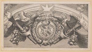 Viñeta para la portada de Balthasar Cordier, Catena Patrum Graecorum in Sanctum Ioannem de Cornelis Galle I after Sir Peter Paul Rubens