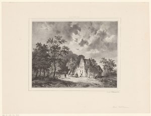 casa en paisaje de Cornelis Gerrit Verburgh