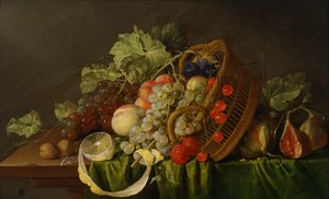 Naturaleza muerta con una canasta de frutas, ca 1654 de Cornelis de Heem