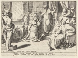 Ester ante Asuero de Cornelis Jacobsz. Drebbel