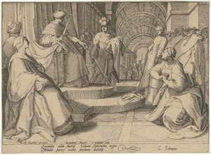 Juicio de Salomón de Cornelis Jacobsz. Drebbel