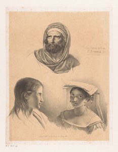 tres retratos de Cornelis Kruseman