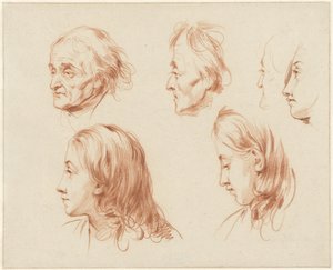 Estudios de cabezas de Cornelis Kruseman