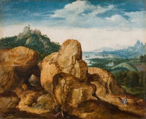Paisaje con la huida a Egipto, ca 1545