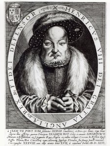 Retrato de Enrique VIII, grabado por Peter Isselburg, 1646 de Cornelis Massys