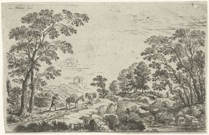 Paisaje con arriero de Cornelis Matthieu