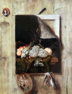 Bodegón en trampantojo de Cornelis Norbertus Gysbrechts