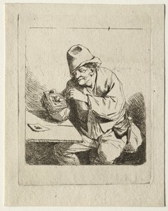 Campesino encendiendo su pipa de Cornelis Pietersz Bega