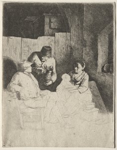 La madre sentada en una posada de Cornelis Pietersz Bega