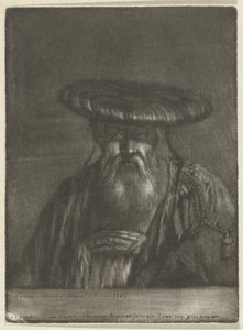 hombre oriental de Cornelis Ploos van Amstel (signed by artist)