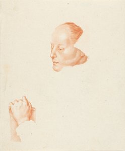 Retrato de una mujer joven de Cornelis Ploos van Amstel (signed by artist)